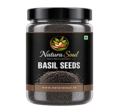 Buy Naturally Cooling Basil Seeds (Sabja) | 100g/250g/500g at naturasoul